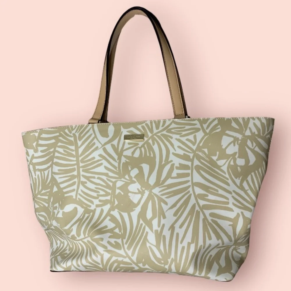 Kate Spade Palm Printed Tote Bag